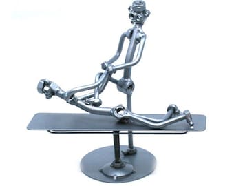 Sculpture en métal pour chiropraticien, cadeau, idée cadeau pour l'obtention du diplôme chiropratique, meilleur futur chiropraticien, cadeau d'appréciation pour chiropraticien