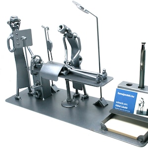 Personalisierte Arzt Geschenk, geschweißte Metall Schrauben Muttern Skulptur für Abschluss Geschenk für Sohn, Ruhestand Geschenk für Papa