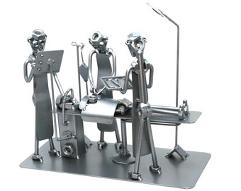 Regalo de agradecimiento para cirujanos plásticos personalizados Escultura de tuercas y tornillos, Regalo de graduación para cirujanos plásticos de mama, Regalo de arte para cirujanos estéticos
