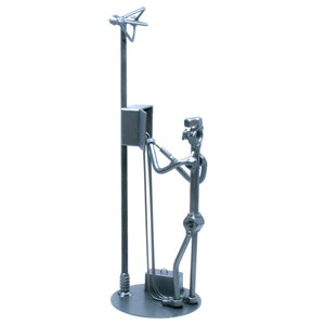 Electrician Nuts and Bolts Metal Sculpture, Lineman Handmade Ornament ...