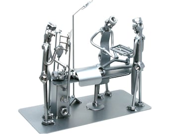 Personalized Orthopedic Surgeon gift, Nuts and bolts sculpture Collectibles, Recycled metal Art, Birthday, Retirement Gift l Custom Name