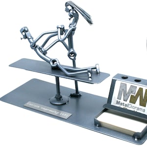 Escultura de metal de quiropráctico, accesorio de descripción para portatarjetas de presentación, el mejor regalo para un futuro quiropráctico, presente de agradecimiento para un quiropráctico