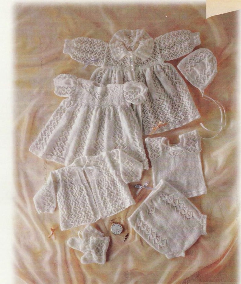 Instant Download PDF Knitting Pattern Baby's Layette Etsy UK