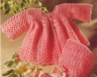 PDF Instant Digital Download Baby Angel Top & Bonnet Crochet