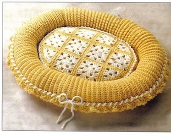Crochet Pattern Pet Bed Dog Cat Kitty Furries Furbabies