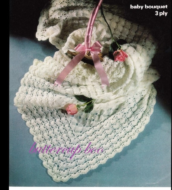 Vintage Crochet Pattern Heirloom Lacy Shawl Christening Baptism New Baby Instant Download Etsy Canada