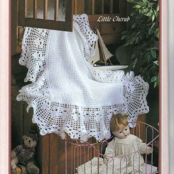 PDF Crochet Pattern for Beautiful Heirloom Baby Shawl - Instant Download