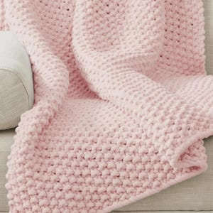 Easy Knit Super Chunky Throw/Blanket -  Knitting Pattern pdf ENGLISH language BEST PRICE