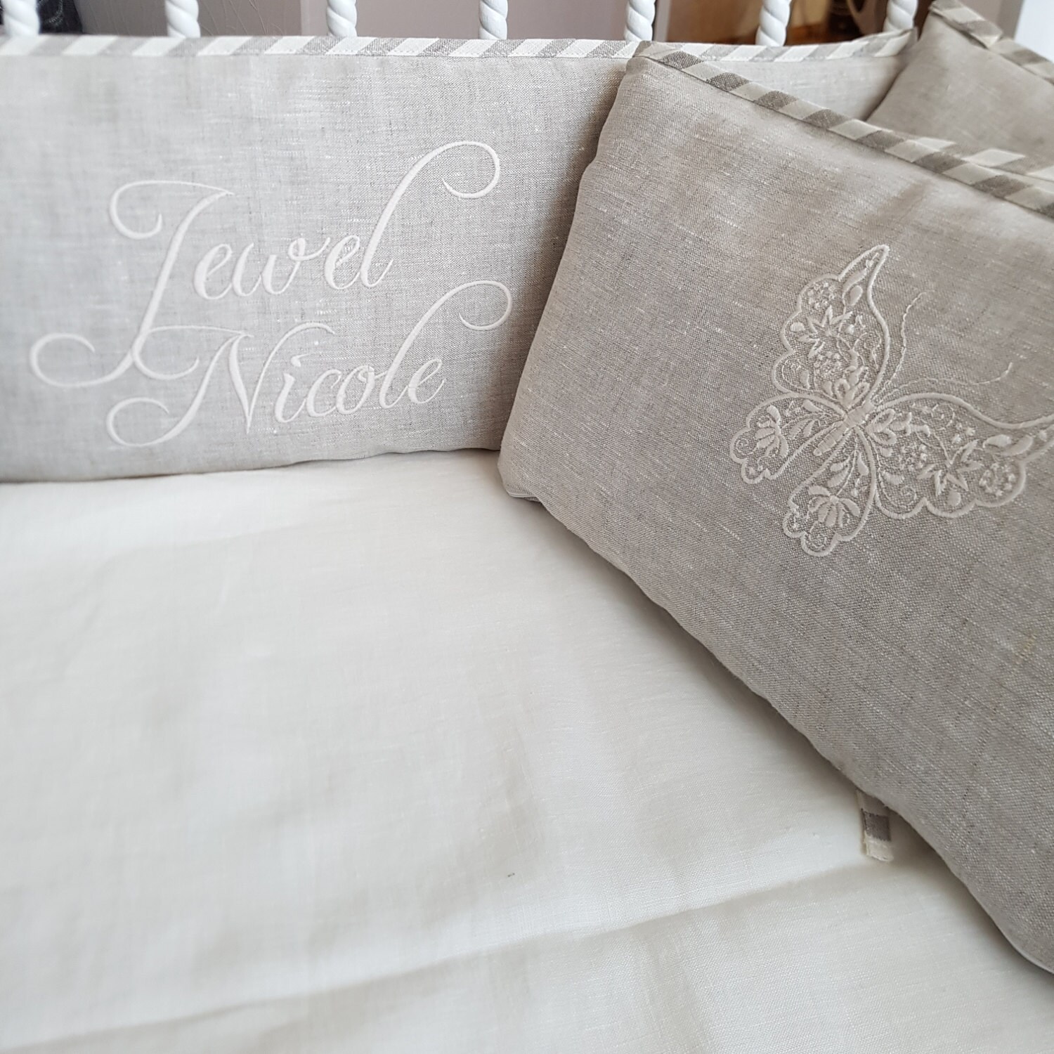 personalised cot bedding