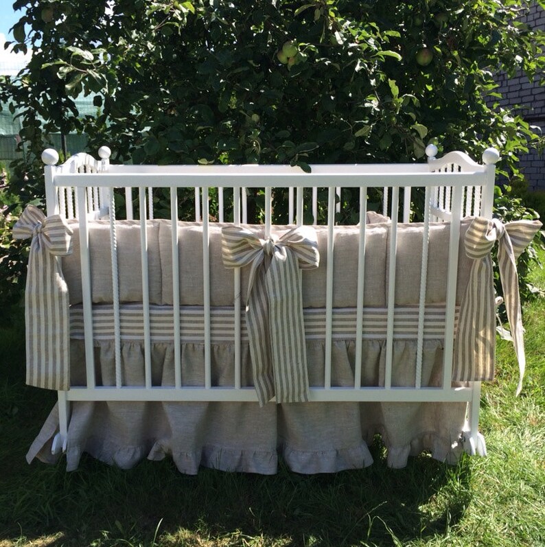 Grey Crib Bumper Crib Bumper Crib Bedding Sets Nursery Etsy