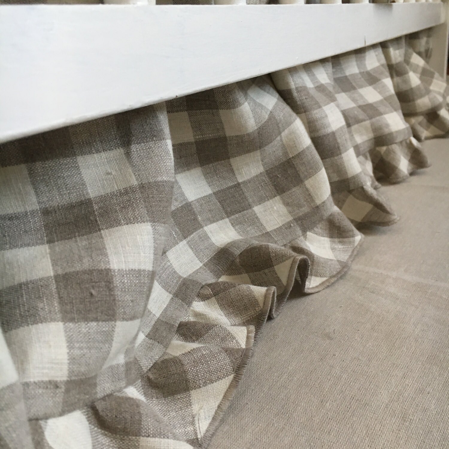 Gender neutral baby bedding crib sets natural linen Crib Etsy