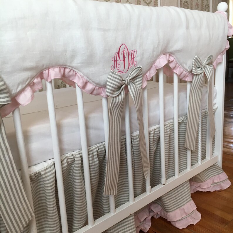 Rail Guard Crib Rail Cover Crib Bedding Sets Bumperless Etsy