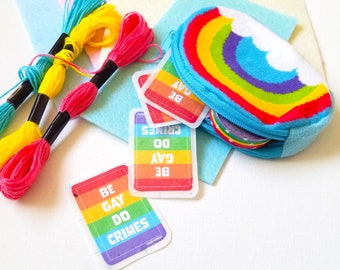 Be Gay Do Crimes LGBT Handmade Sticker