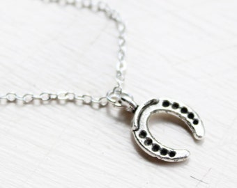 Lucky Horseshoe Necklace - Horse Shoe Lucky Wish Charm Necklace Pendant