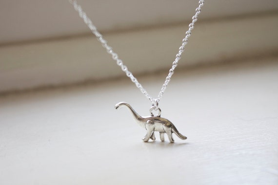 Dinosaur Necklace Diplodocus Dinosaur Charm Dino Necklace Jurassic