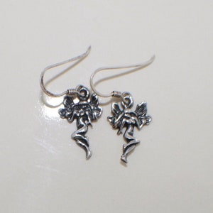 Small Fairy Earrings Sterling Silver