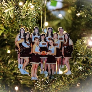 Photo Ornament, Cut out Ornament, Picture Ornament, Sports ornament, Gift Ornament, Youth Sports, Senior Night Gift, Football, Cheerleading