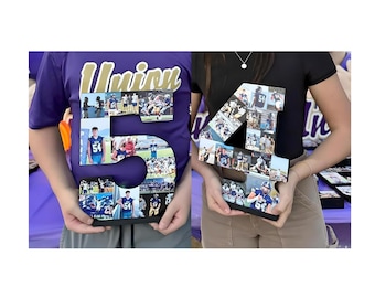 Senior night numbers, Senior night Collage, Jersey number Collage, Sports Number, Photo Collage, Football, Basketball, Baseball Two-Digit