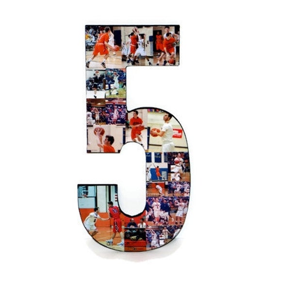 Jersey Number Collage With Photos Etsy