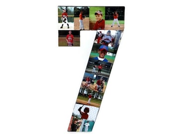 Photo Number Collage Picture frame Children's Girlfriend College Sport Wedding Anniversary Birthday Senior night year 2016 Jersey Number