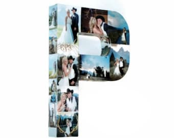 Custom Photo Collage Letter, Personalized Keepsake