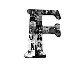 Custom letter with pictures, custom photo gift, Wooden photo collage, Photo collage gifts, Initial Decoupage, Unique Photo Gifts, Large