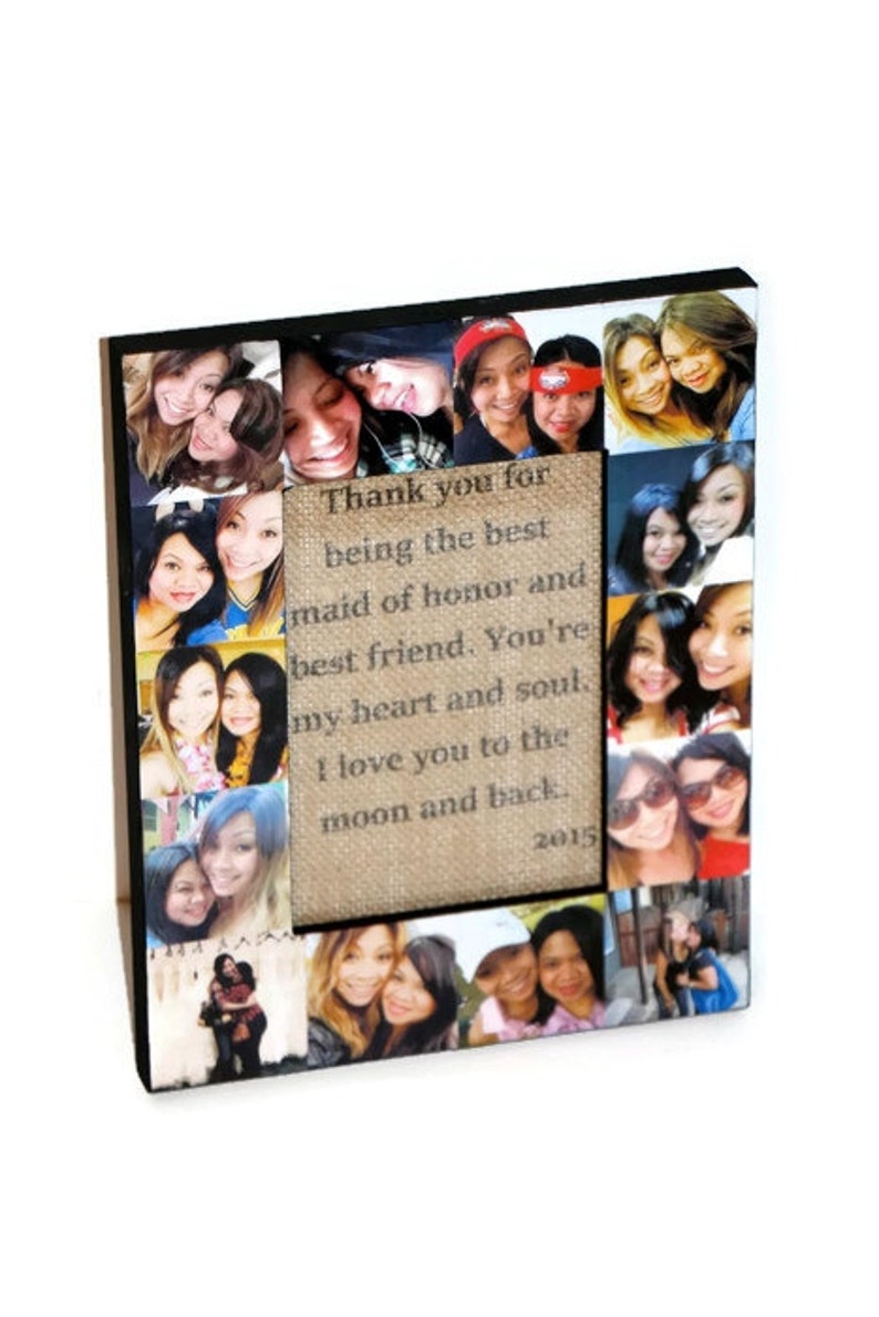 Personalized Message Photo Collage Frame Custom Quote Unique Etsy