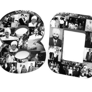 80.º cumpleaños, aniversario de bodas, 10.º, 30.º, 40.º, 100.º foto, número, letra, collage de imágenes, reunión de clase, Jersey, 360, 3D, último año, 2015, graduado