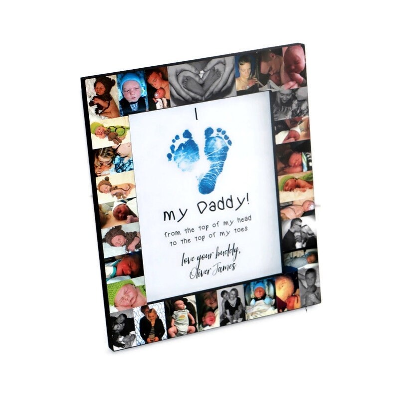 Father S Day Frame I Love My Daddy I Love You Daddy From The Top Of My Head To The Top Of My Toes Personalized Baby Footprints Heart Gift