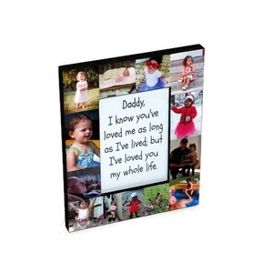 Daddy I loved you all my life frame First Fathers Day Photo Frame Picture Frame Gift Photo Collage Gift Personalized center image 4