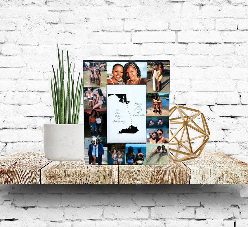 Long Distance Best Friend Frame State To Gift I Miss You Long Distance Best Friend Frame State
