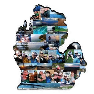 Wooden Custom State Collage Gift College Moving Missing Home Ohio Pennsylvania Michigan Florida Alabama