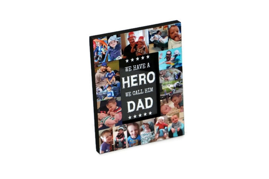 Father's Day Gift Frame Dad Photo Gift Collage of Pictures Etsy