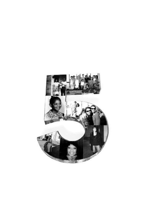 12" Photo Letter Number 5th Wedding Anniversary 5th Birthday Number 5 Five Picture Collage 360' 3D Rare photo frame 5 years