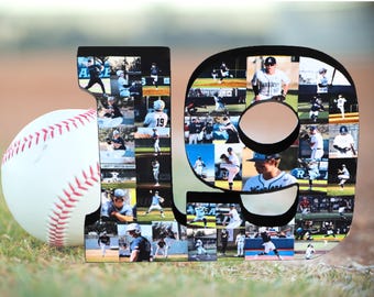 Baseball Jersey Number Senior Night Number Collage Senior Athlete Gift Senior Night Gifts  Sports Senior Wooden Sports Wall Senior Night