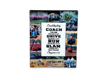 Coach Gift Photo Frame Collage Coaches Gift, Soccer Coach, Basketball Coach, Cheer Coach, Football Coach, Baseball Coach Thank You Frame