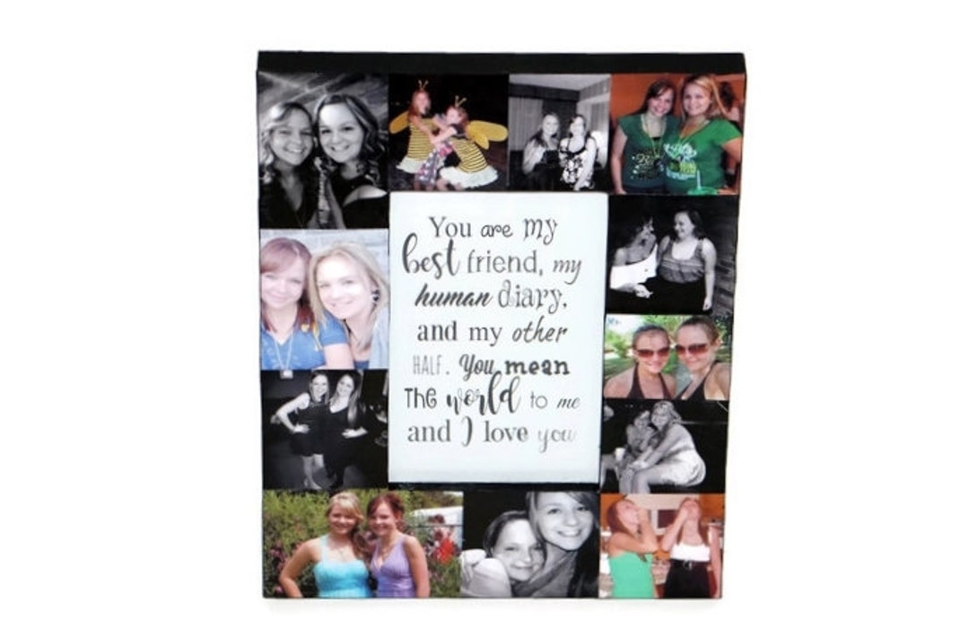 Best Friend Frame Picture, Custom Collage, Personalized Gift, Sister, Bridesmaid, Maid of Honor
