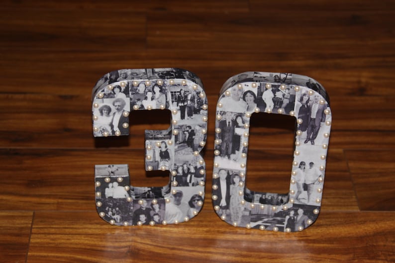 10th Birthday Wedding Anniversary Collage 20th 30th 40th 21st 25th Photo Number Picture Letter Senior Year 2015 Grad Party Graduation 3D