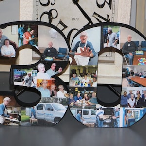 Número de foto duplo independente, colagem de fotos de números conectados, presente de aniversário, presente de foto, carta de foto, presente personalizado, EUA