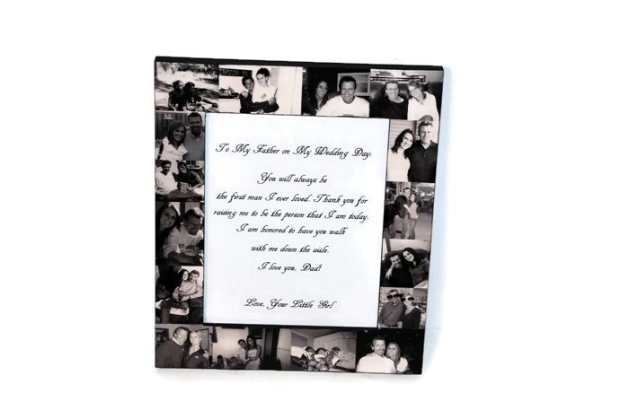 To My Mother Father On Wedding Day Photo Frame