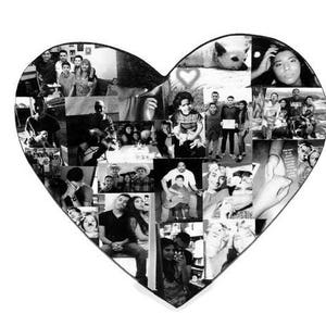 Valentine&#39;s Day Heart | Heart Photo Collage | Valentines Day Gift for him her | Girlfriend, Boyfriend | Heart Shape Collage | Photo Heart