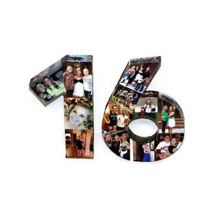Año de graduación '16 16.º cumpleaños Aniversario de bodas 20.º 30.º 40.º 50.º Foto Número Letra Collage de imágenes Reunión de clase Último año Graduado 2016