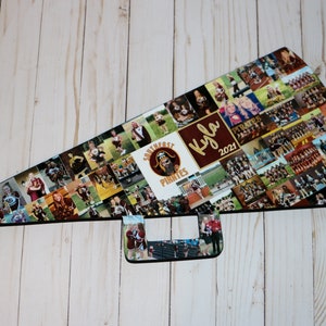 Wooden Photo Collage Megaphone for Senior Cheer Gift, Senior Night Cheerleader