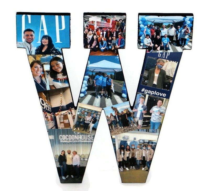 W Collage Lettering Wooden Letter Picture Collage - Etsy