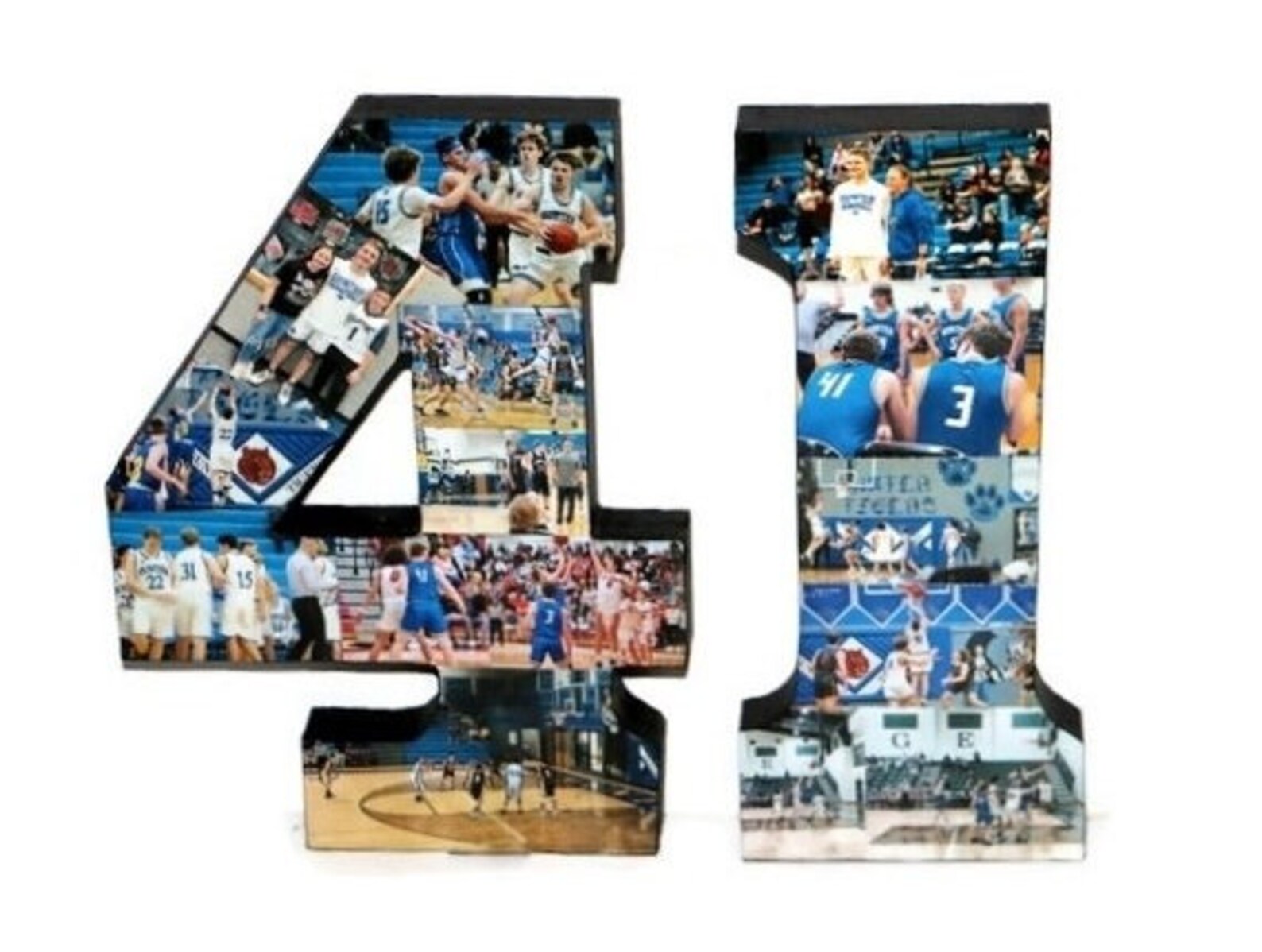 Freestanding Double Photo Number, Photo Collage, Birthday Gift, Photo ...