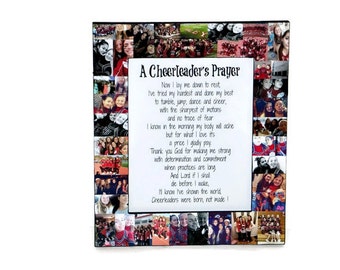 Cheerleader Prayer Picture Frame Collage Cheerleading Print Photo Frame Football Player, Coaches, Soccer, Wrestler, Baseball, Basketball