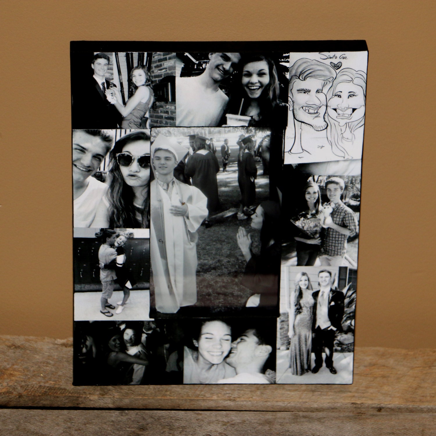 Valentines Day Personalized Message Photo Collage Frame Custom Gallery Photo