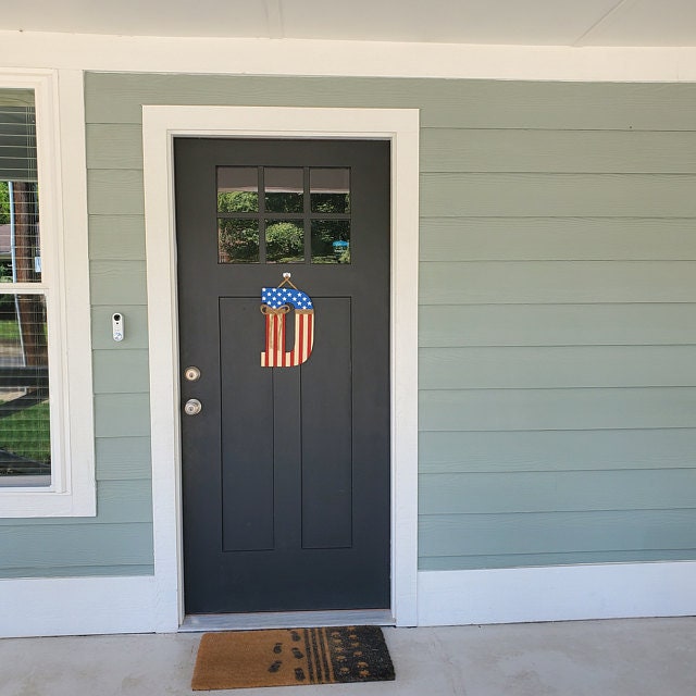 Thin Red Line Firefighter Fireman Thin Red Line Flag Letter Door