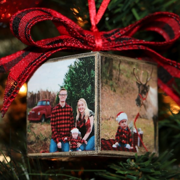 Baby's First Christmas, Picture Ornament, Photo Ornament, Block Photo Ornament, Custom Ornament, Christmas Ornament, Wood Ornament,