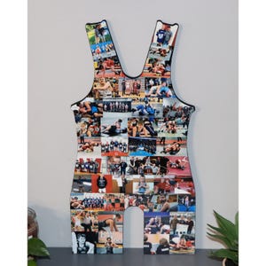 WRESTLING SINGLET photo collage, Dorm Room Decoration, Senior Awards, Wrestling Gifts, Coaches Gift, Wrestling Cut out, Graduation Prop 24in